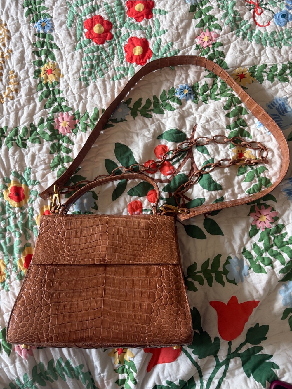 Nancy Gonzalez Genuine Crocodile Shoulder Bag